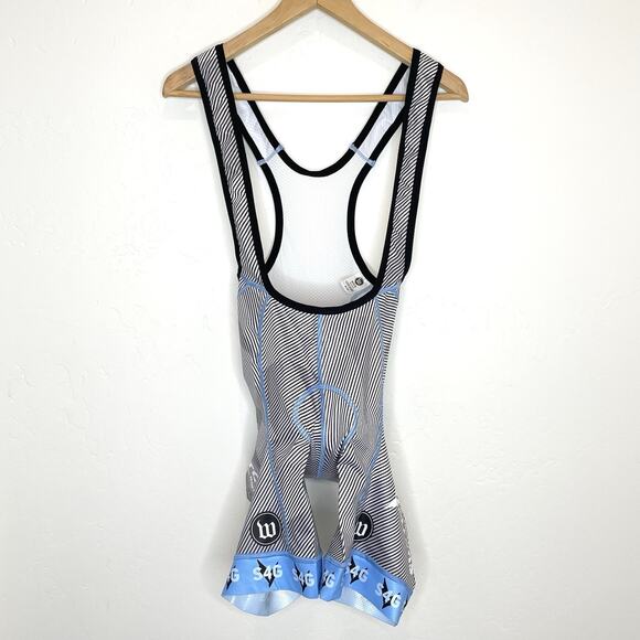 Wattie Ink Cycling Bib Shorts Womens Medium Bike Switch4good Blue - Picture 1 of 7